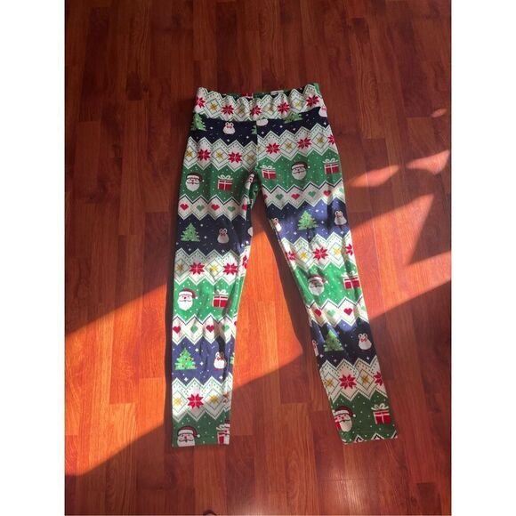 Christmas No Boundaries Juniors' Velour Leggings Size 11 - Picture 3 of 7
